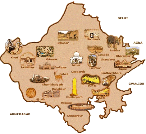 Rajasthan Tourism Map